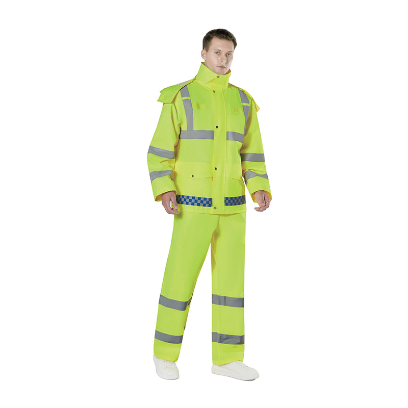 PVC Jacket Rainccoat cum reflective lineae