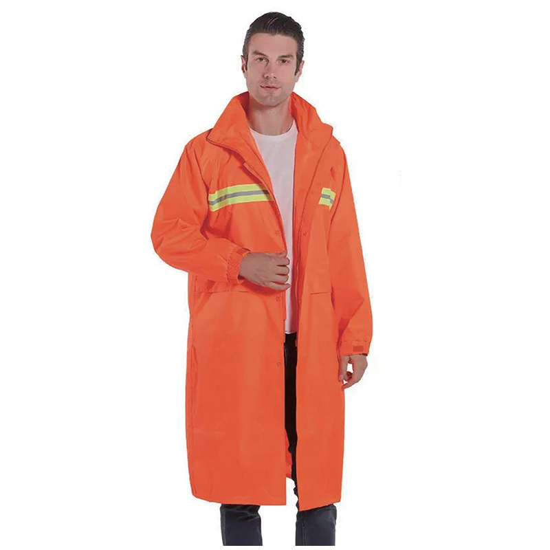 PVC Raincoat litem instruat Cum Reflective Lineis
